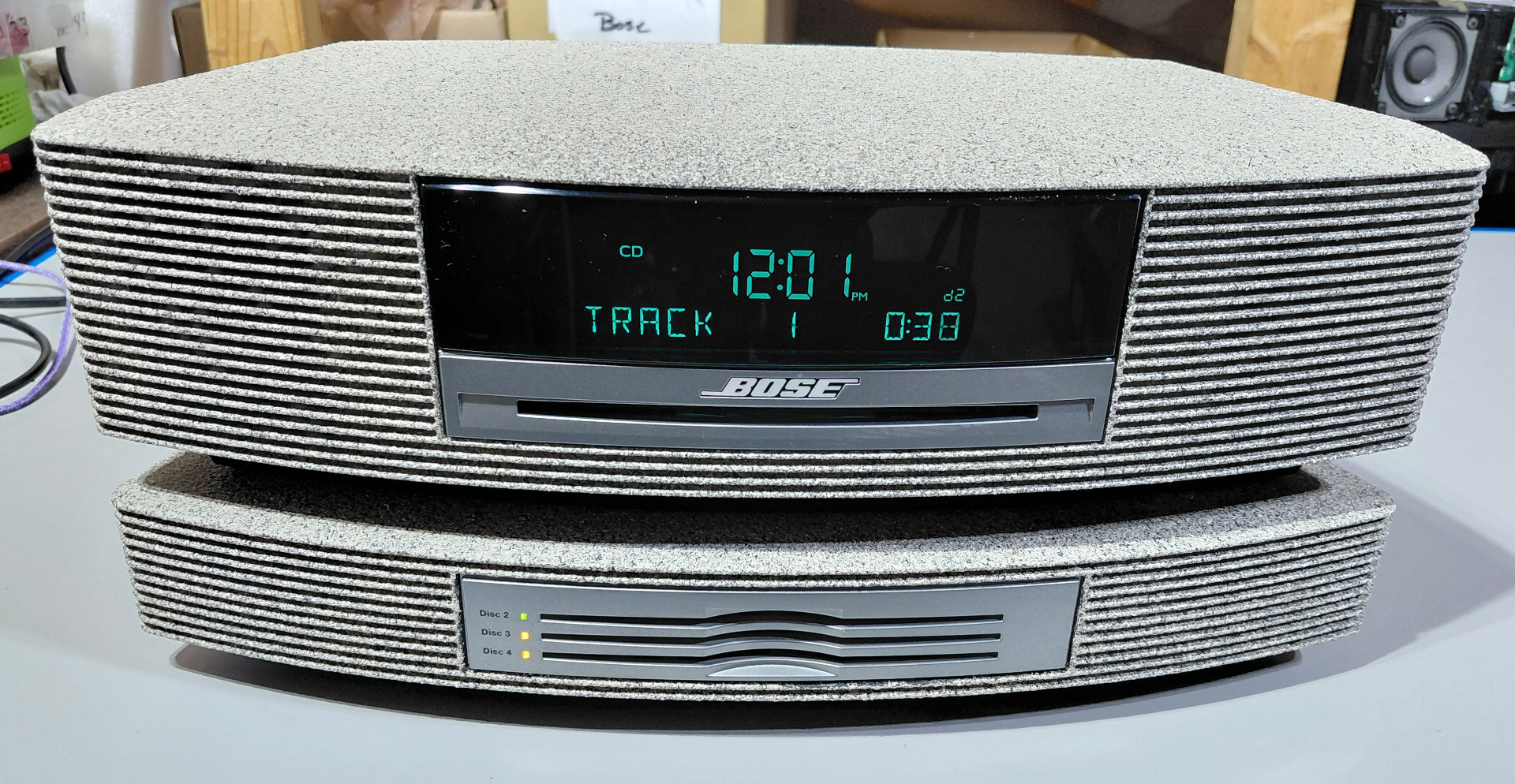 Professionally serviced Bose Wave Music System with 3-disc CD changer
